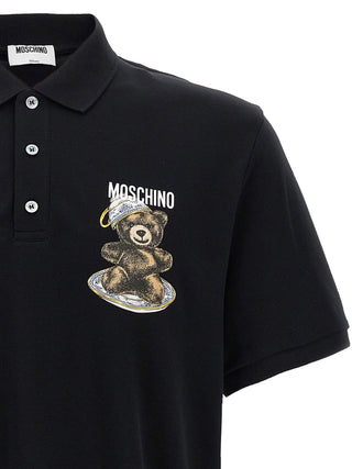 Black Cotton Polo Shirt