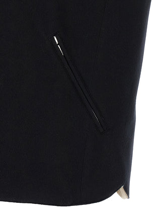 Black Wool Sleeveless Jacket