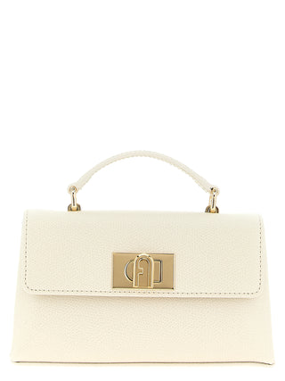 Bolso bandolera de cuero blanco  