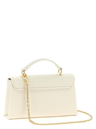 Bolso bandolera de cuero blanco  