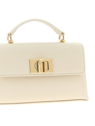 Bolso bandolera de cuero blanco  