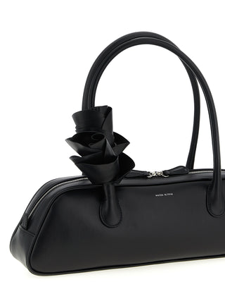 Black Calfskin Shoulder Bag
