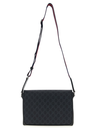Black Polyethylene Crossbody Bag
