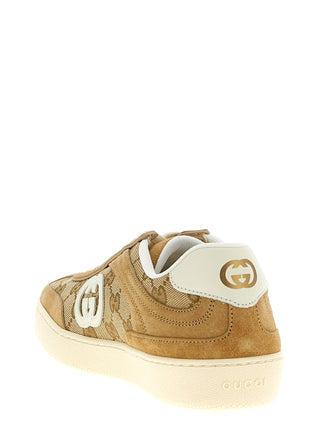 Zapatillas bajas de piel de becerro beige