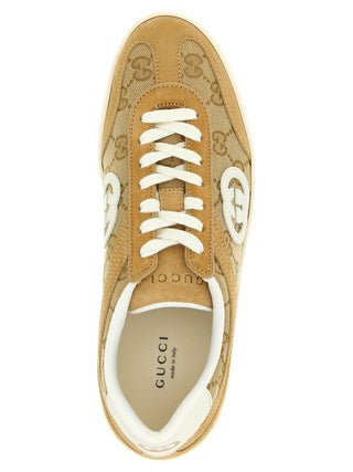 Zapatillas bajas de piel de becerro beige