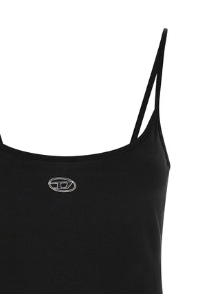 Black Cotton Short Dress