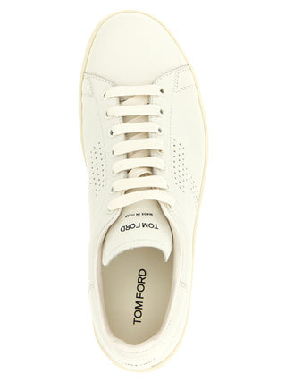 White Leather Low Top Sneakers