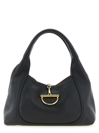Black Calfskin Shoulder Bag