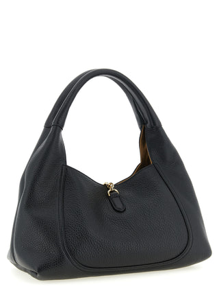 Black Calfskin Shoulder Bag