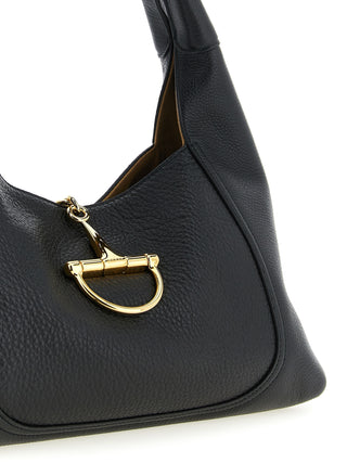 Black Calfskin Shoulder Bag