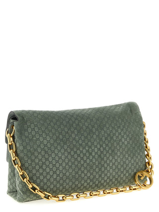 Bolso de hombro bicolor de piel de becerro
