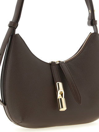 Bolso de hombro marrón de becerro