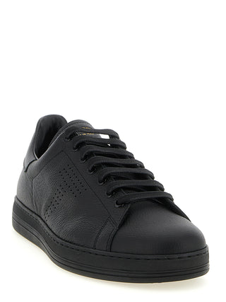 Zapatillas bajas de cuero negras
