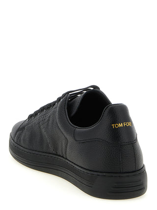 Zapatillas bajas de cuero negras