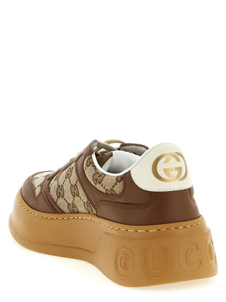 Brown Calfskin Chunky Sneakers
