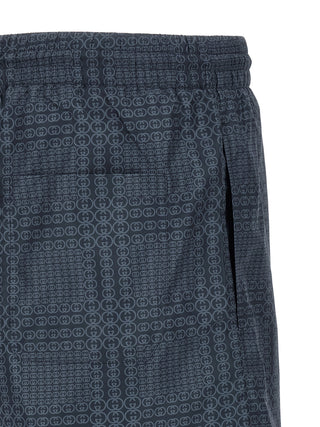 Blue Polyester Swim Shorts