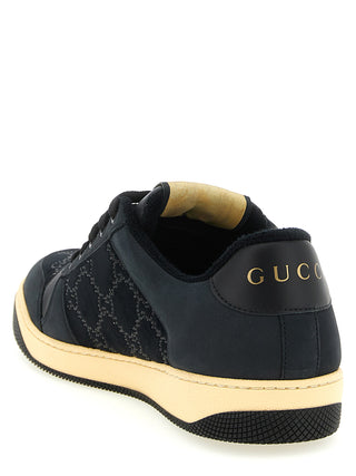 Black Cotton Low Top Sneakers