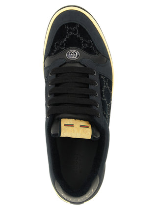 Black Cotton Low Top Sneakers