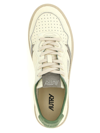 Bicolor Cowhide Low Top Sneakers