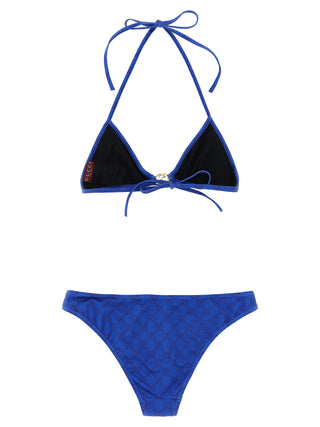 Blue Fabric Bikini