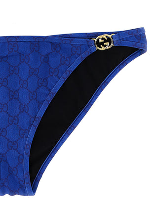 Blue Fabric Bikini