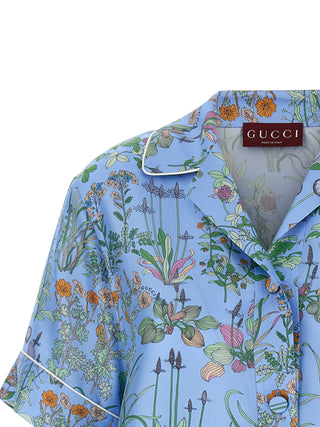 Blue Silk Blouse