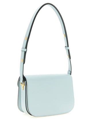Blue Calfskin Shoulder Bag