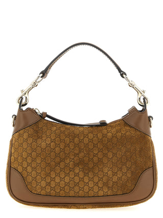 Bolso de hombro marrón de becerro
