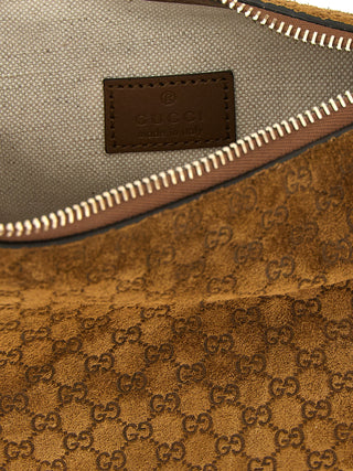 Bolso de hombro marrón de becerro