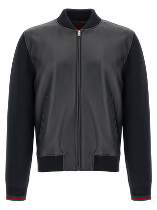 Blue Lamb Leather Leather Jacket