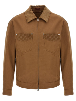 Brown Cotton Full-Length Jacket