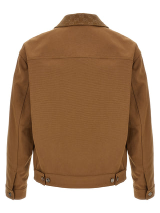 Brown Cotton Full-Length Jacket
