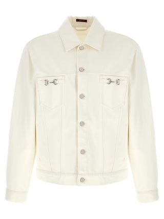 White Cotton Denim Jacket