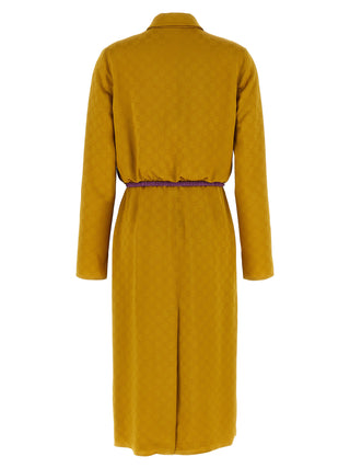 Bicolor Viscose Midi Dress