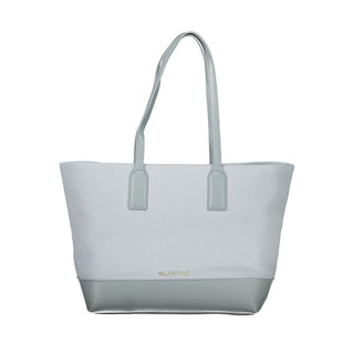 Blue Polyurethane Women's Bag