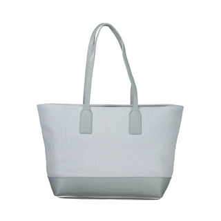 Blue Polyurethane Women's Bag