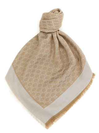 Beige Silk Scarf