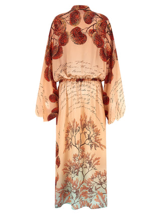 Multicolor Silk Long Dress
