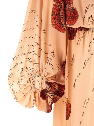 Multicolor Silk Long Dress
