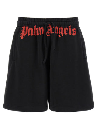Black Cotton Bermuda Shorts