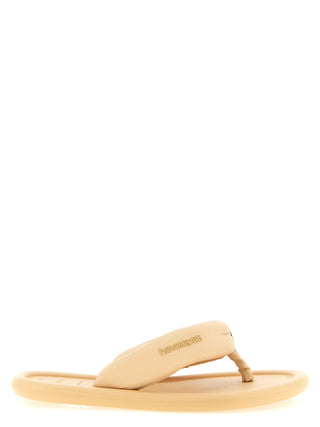 Sandalias de goma beige