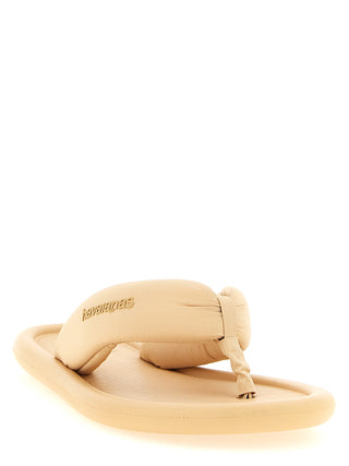 Sandalias de goma beige
