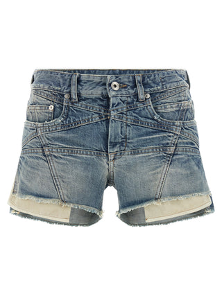 Blue Cotton Bermuda Shorts