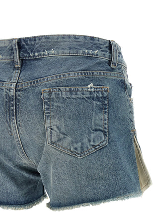 Blue Cotton Bermuda Shorts