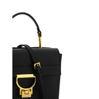 Bolso de mano de cuero de becerro negro Bos Taurus