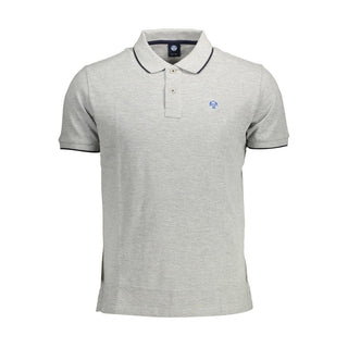 Polo de algodón para hombre gris