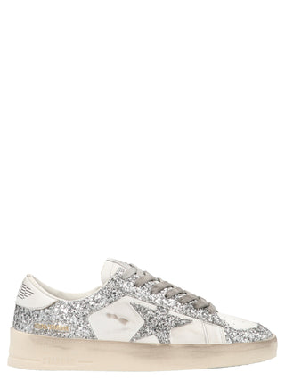 Silver Polyester Sneakers