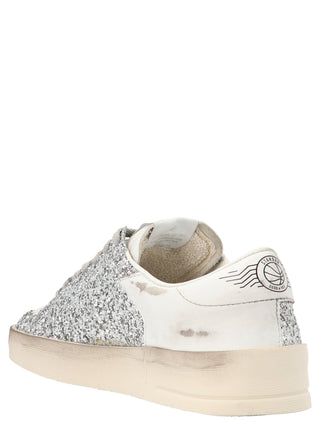 Silver Polyester Sneakers