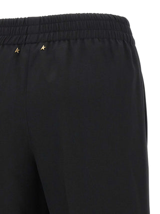 Pantalones casuales negros de lana virgen