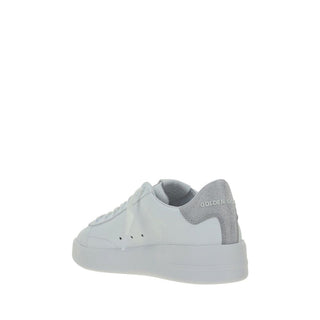 White Calf Leather Bos Taurus Platform Sneakers